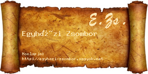 Egyházi Zsombor névjegykártya