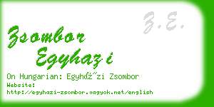 zsombor egyhazi business card